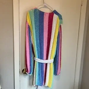 Sequin Robe Gabrielle Robe In Unicorn Stripes Retrofete Dresses